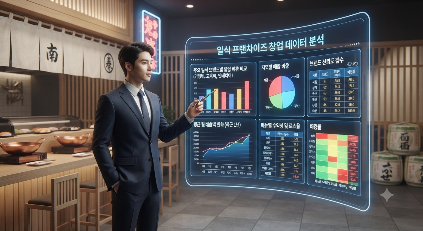 일식 프랜차이즈 창업 수익률, 1억 투자로 생존율 100% 만드는 고수익 전략은?