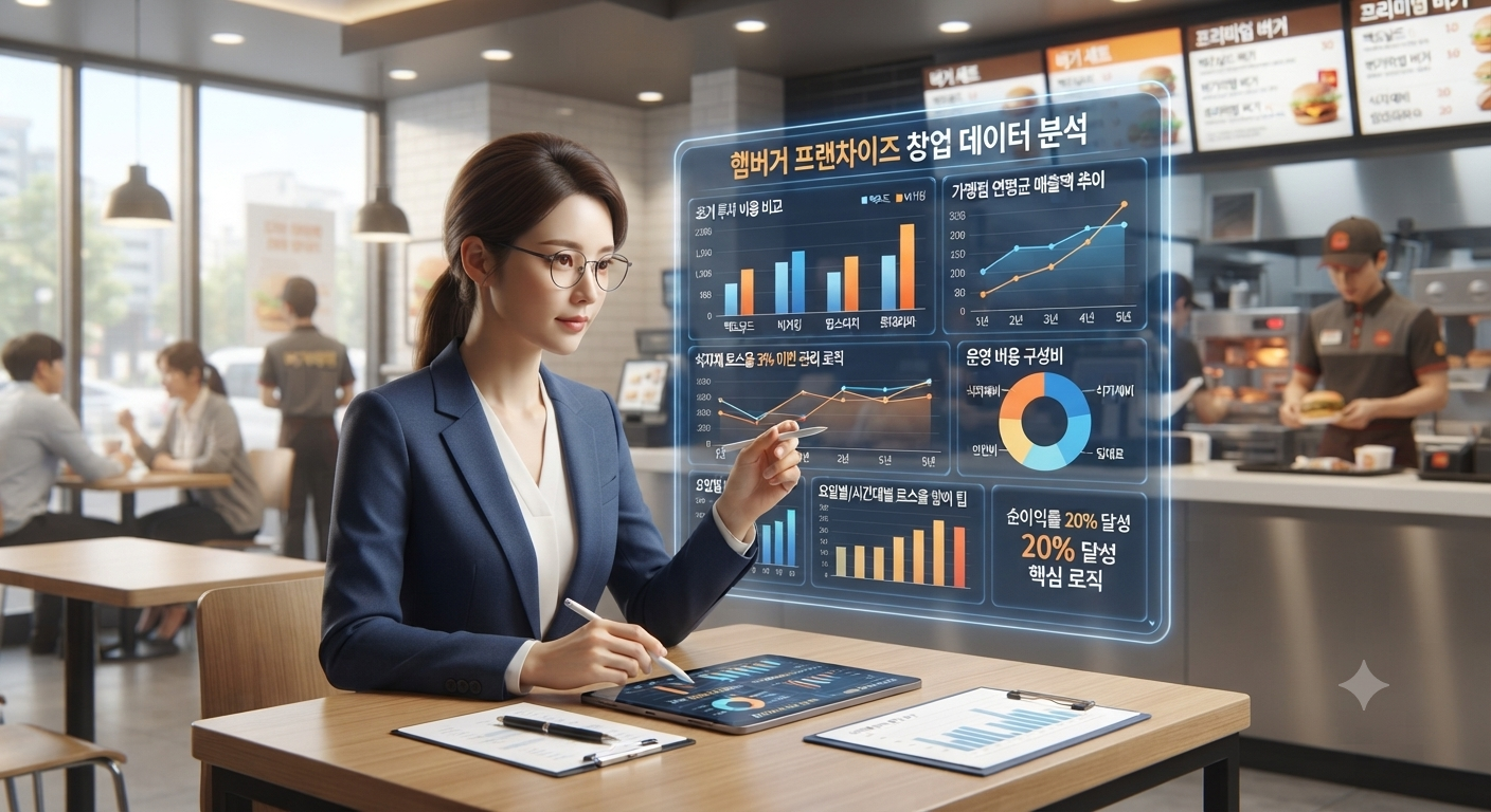 햄버거 프랜차이즈 창업 수익률, 적자를 부르는 고정비의 덫을 피하고 순수익을 높이는 전략은?