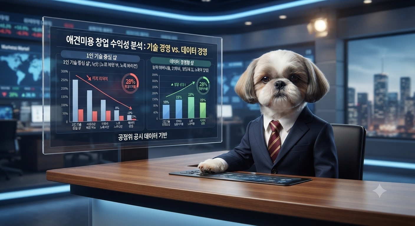 애견미용실 창업, 기술만 있으면 돈 벌까? 공정위 데이터가 말하는 미용업 수익률의 현실