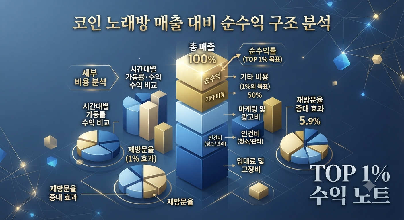 코인 노래방 창업 수익률, 무인 운영으로 월 500만 원 이상의 순이익을 달성하는 데이터 경영 전략은?