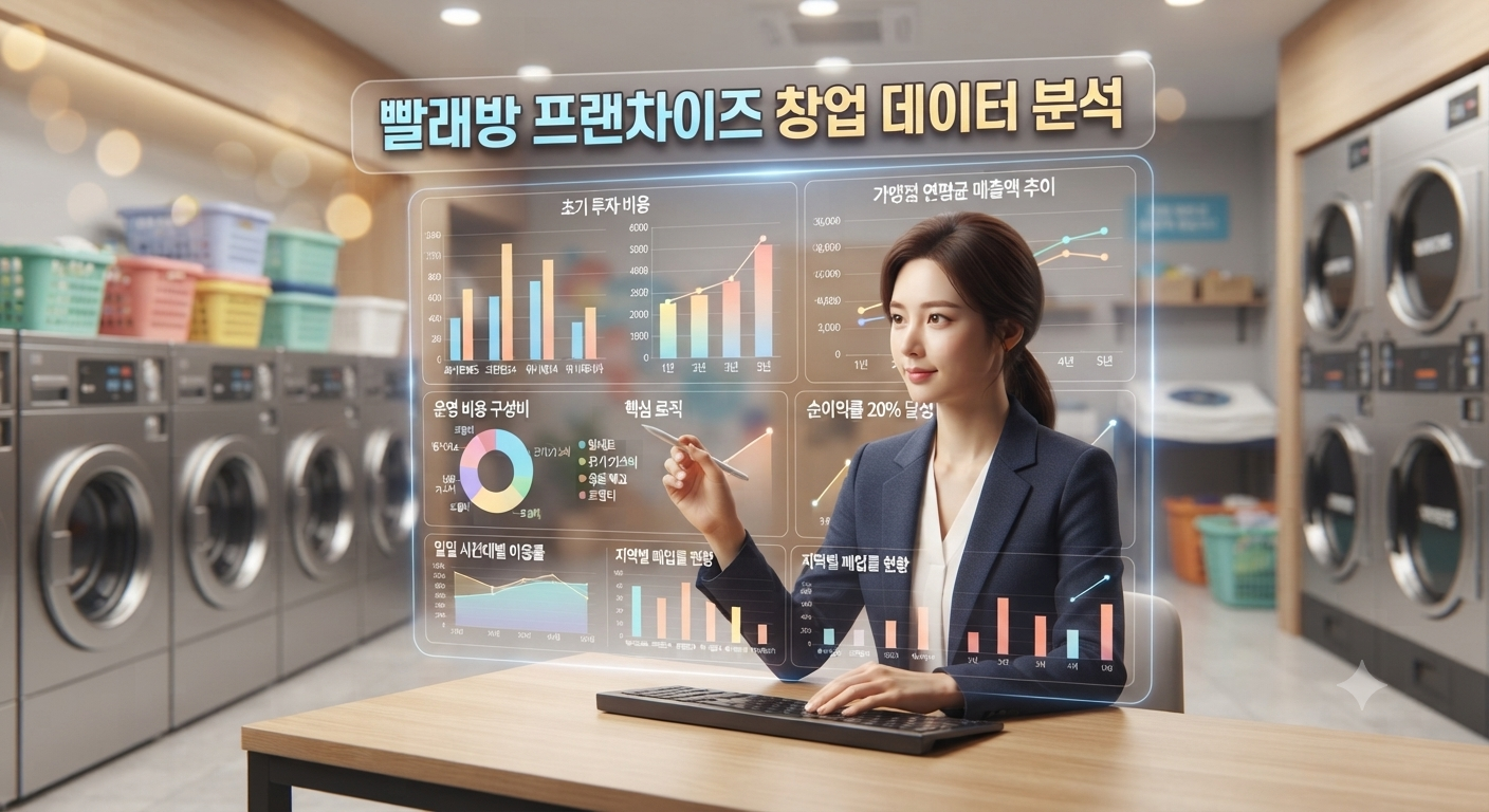 빨래방 프랜차이즈 창업 수익률, 월 매출 300만 원의 함정을 깨는 고수익의 비밀은?
