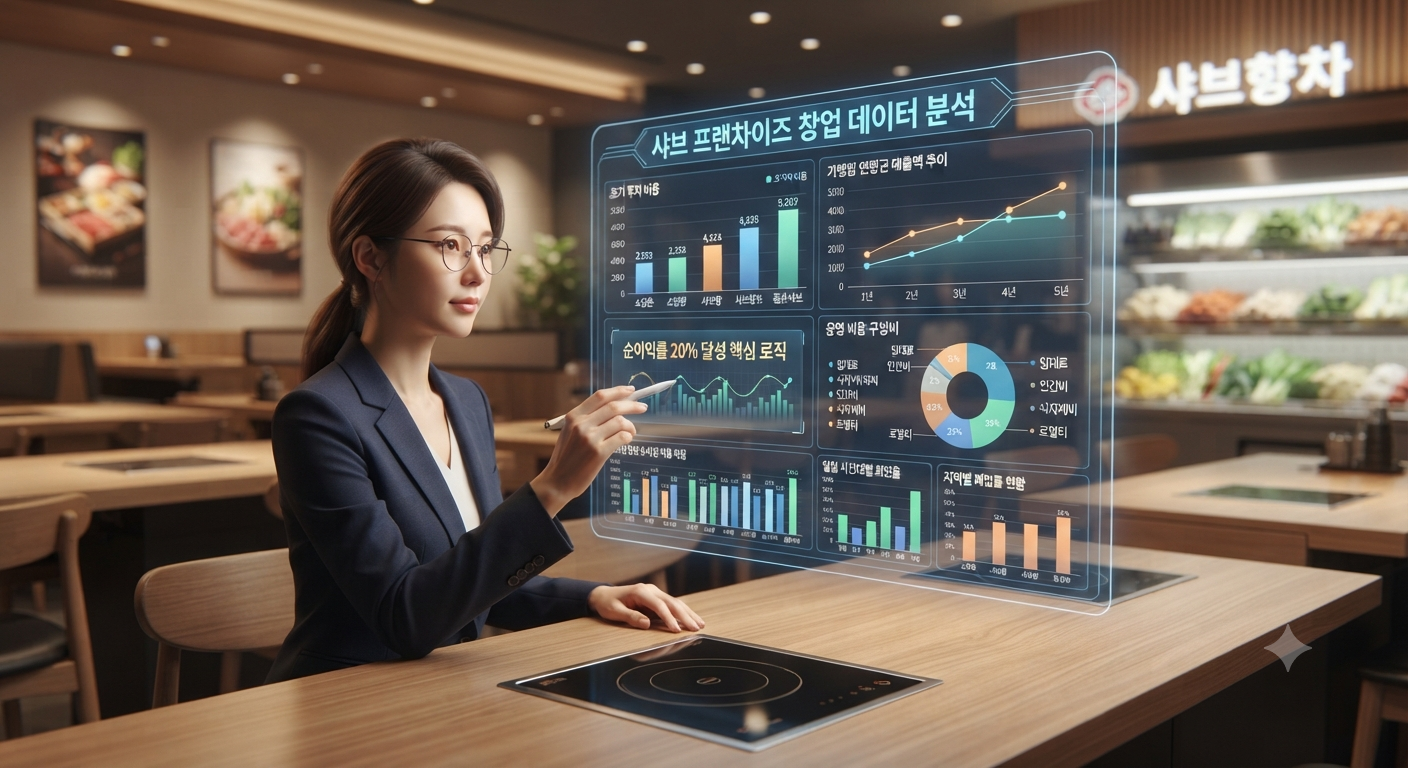 샤브샤브 프랜차이즈 창업 수익률, 고정비의 늪에서 벗어나 순수익 20%를 달성하는 방법은?