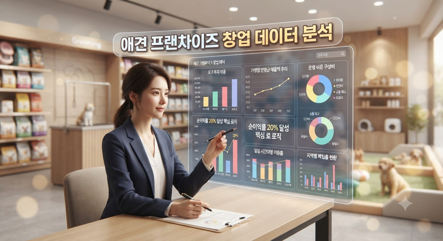 애견 프랜차이즈 창업 수익률, 점주가 숨기는 순수익 20%의 비밀은?
